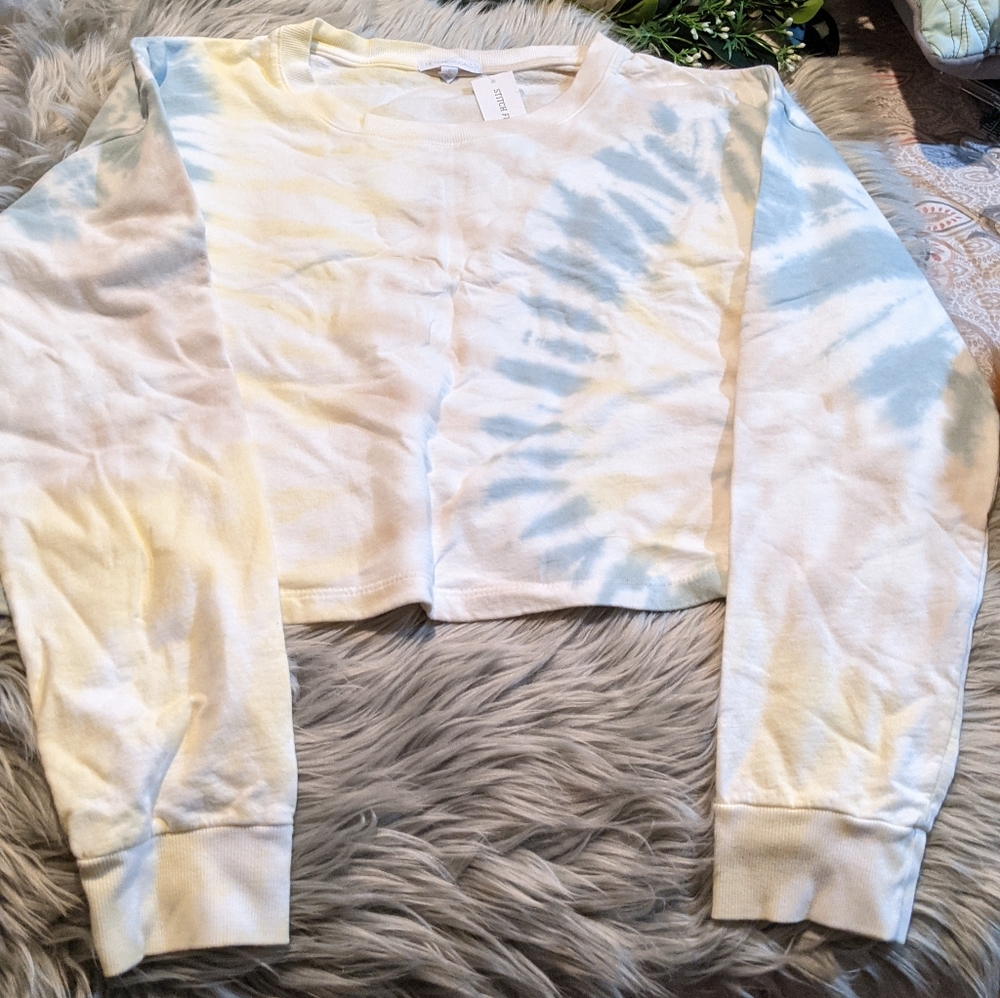 Beyond Yoga cropped tie dye Sweatshirt XL 🧘‍♂️